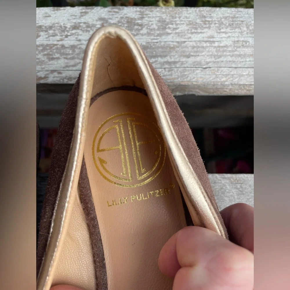 Lilly Pulitzer Suede Leopard Medallion Flats - Picture 4 of 7